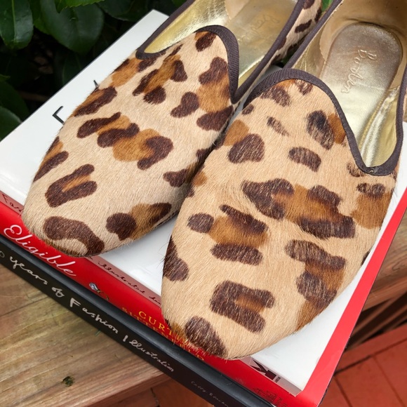 ❌SOLD❌ Boden Calf Hair Leopard Print Loafers, 39 - Picture 4 of 8